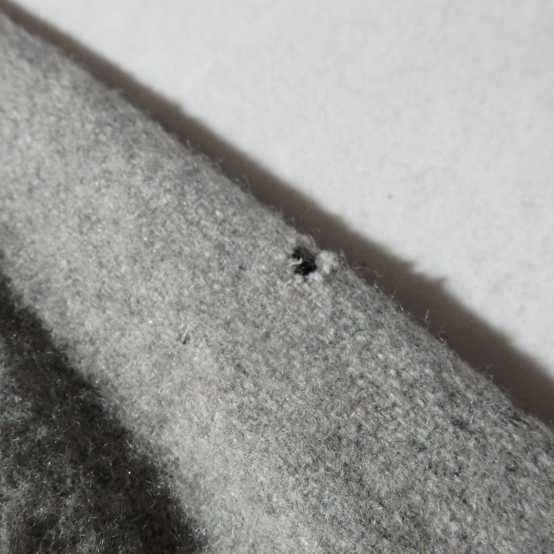 60s ビンテージ 無地 ウール スタジャン グレー×黒 ボロ 襤褸 グランジ