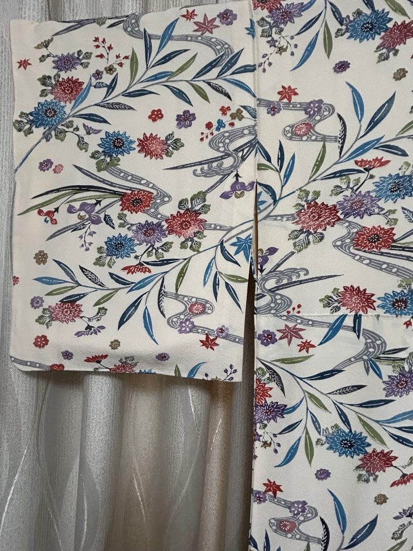 【専用です！もひもひ☆プロフ必読様】 正絹　花柄小紋着物　着物帯帯締め3点セット