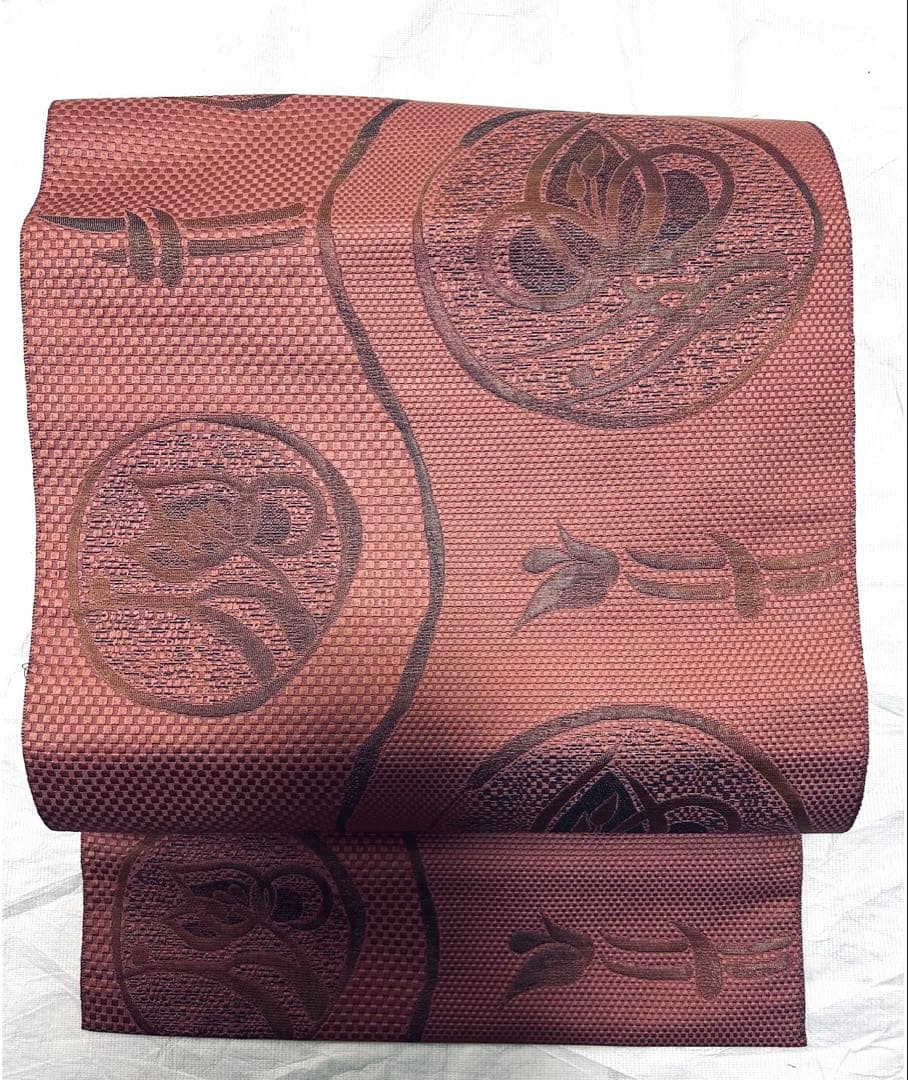 【専用です！もひもひ☆プロフ必読様】 正絹　花柄小紋着物　着物帯帯締め3点セット