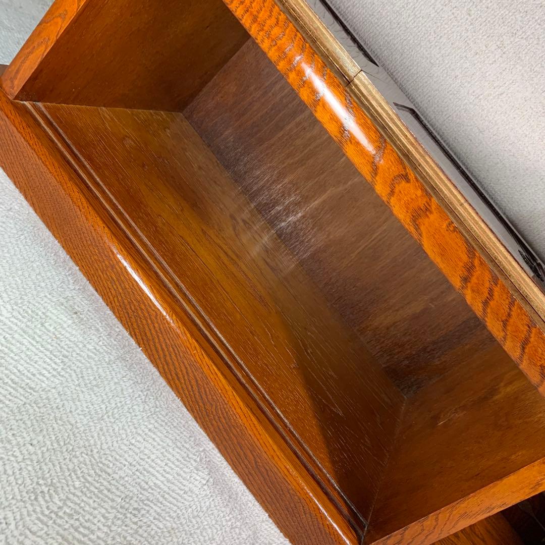 A861⭐︎雰囲気のある欅の杢 違い棚と戸棚付 置き床