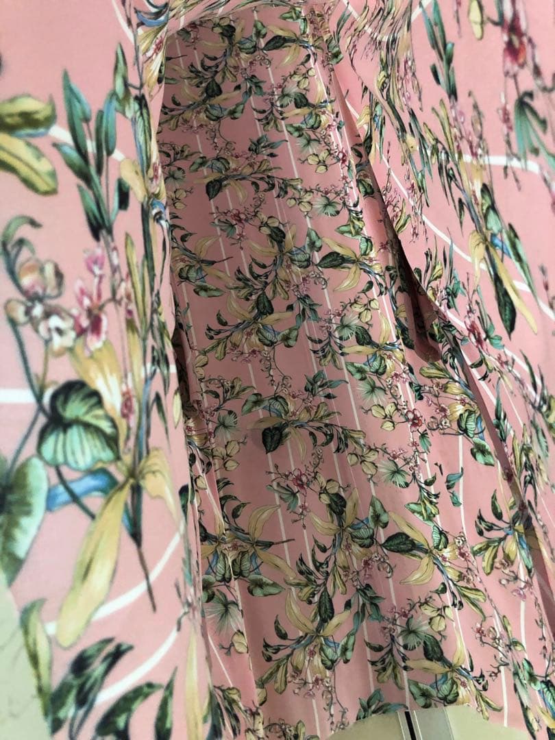 【VETEMENTS】PINK Floral ノースリーブ ワンピース
