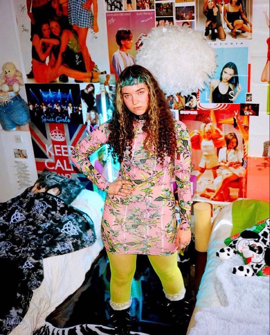 【VETEMENTS】PINK Floral ノースリーブ ワンピース