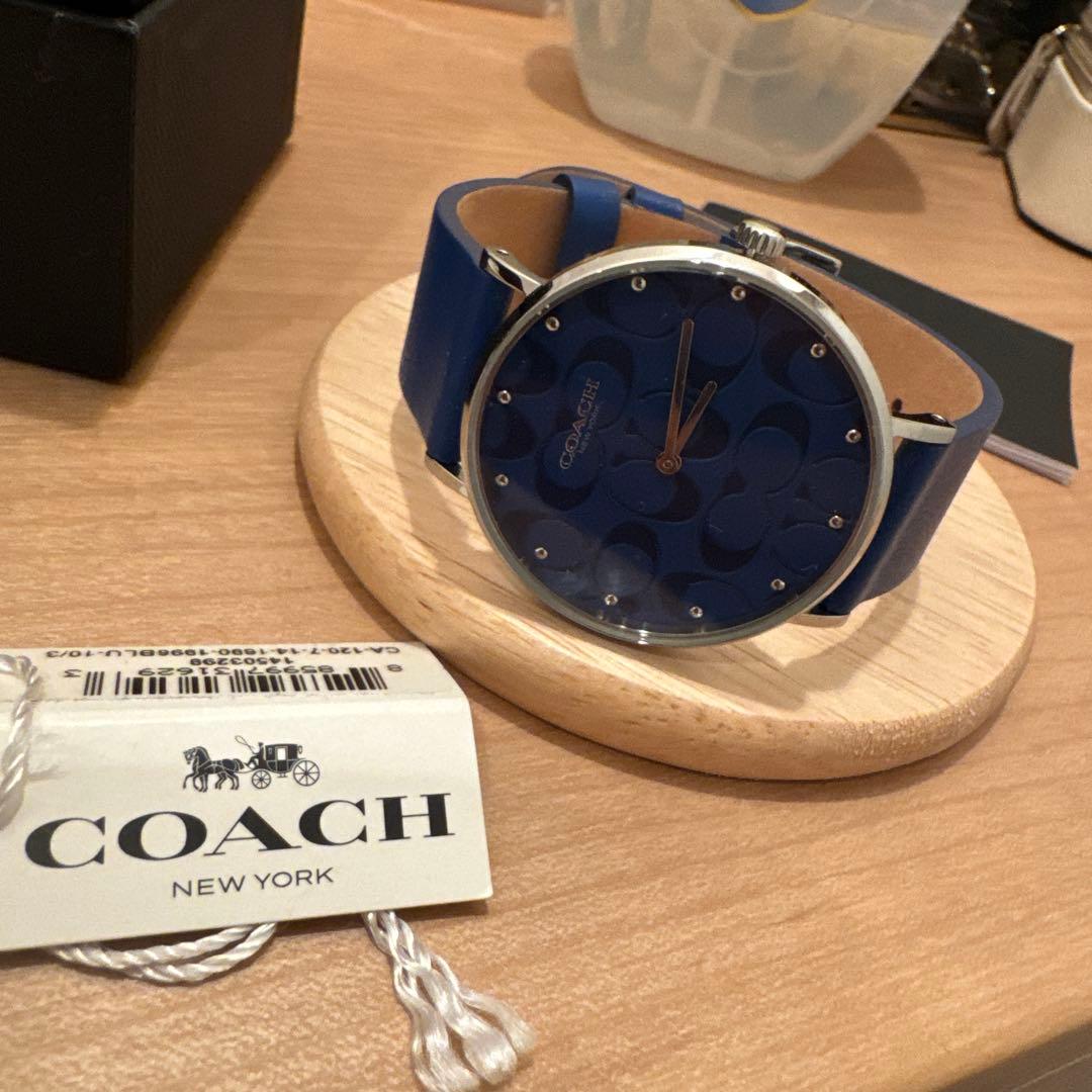 COACH クォーツ アナログ 腕時計 ブルー