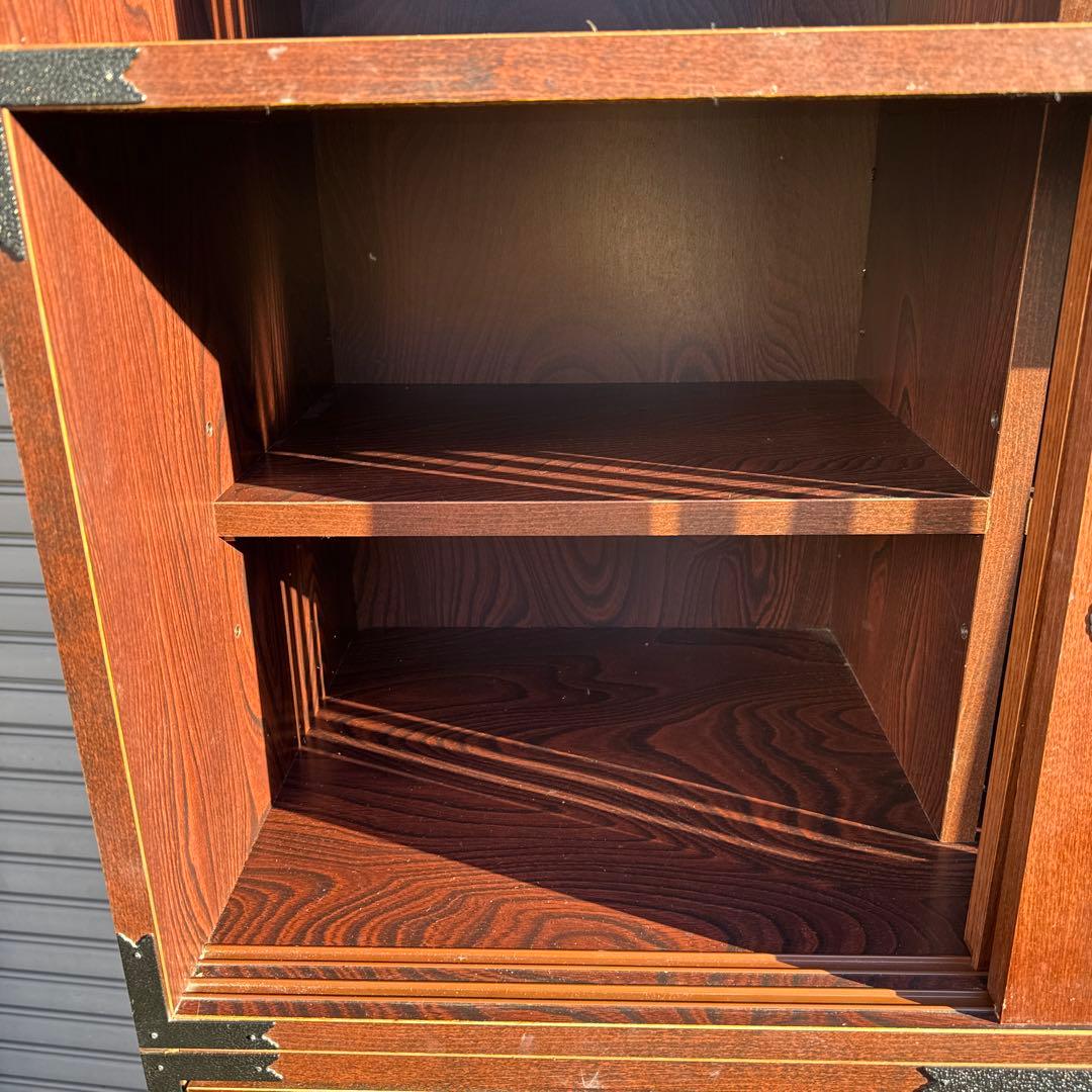 大川家具 ノダ工芸 けやき民芸 器棚 食器棚 高さ約180cm