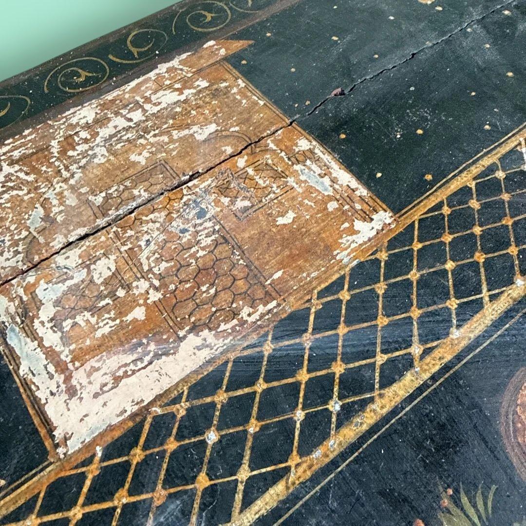 k*u様 ★インド 手描き装飾の木製タンス キャビネット 家具 アンティーク 格