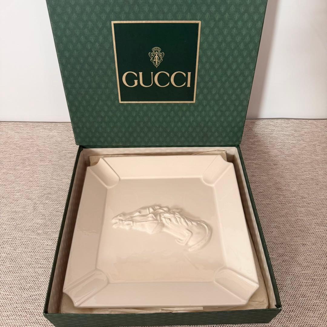 GUCCI グッチ　アッシュトレイ　灰皿　馬柄　小物トレイ