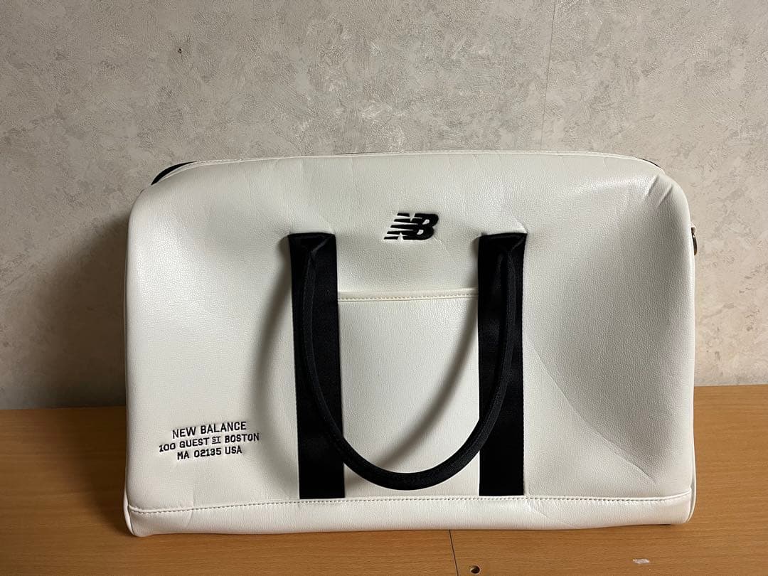 美品new balance ゴルフボストンバッグ ホワイト
