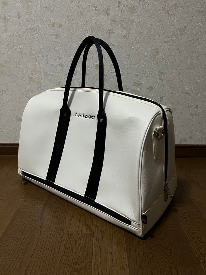 美品new balance ゴルフボストンバッグ ホワイト