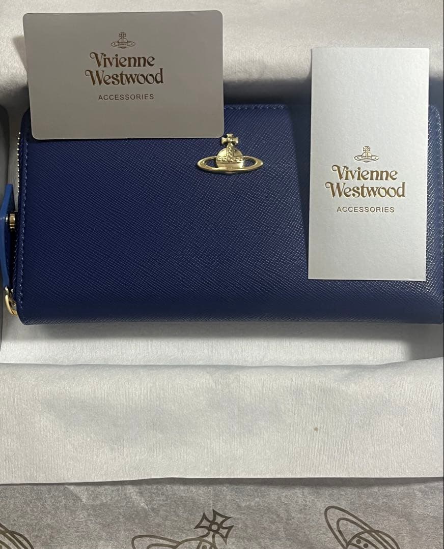 Vivienne Westwood ブルー青色　長財布　 新品・未使用　極美品