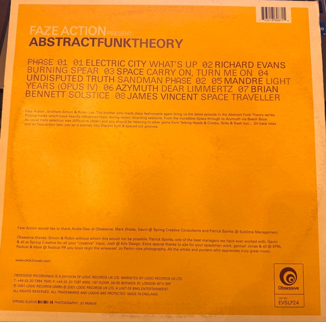 FAZE ACTION ABSTRACTFUNKTHEORY 中古レコード