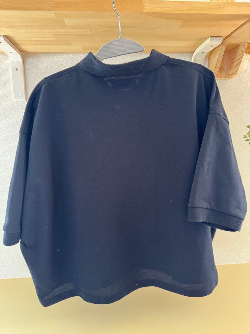 【ネット完売】ジムフレックス　ポロカラードルマンスリーブ プルオーバーBLACK