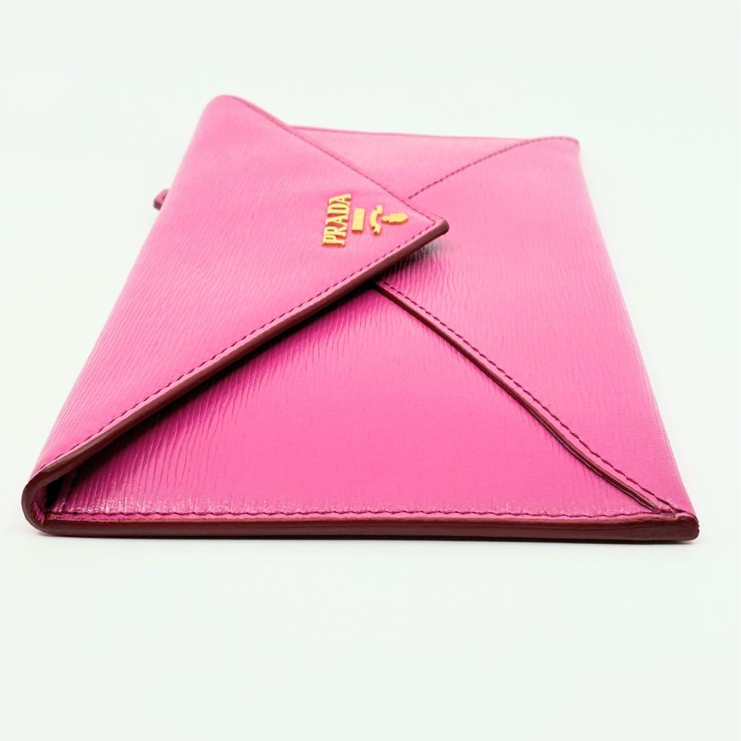【箱付き】PRADA プラダ レザー ピンク 長財布 A1355A2