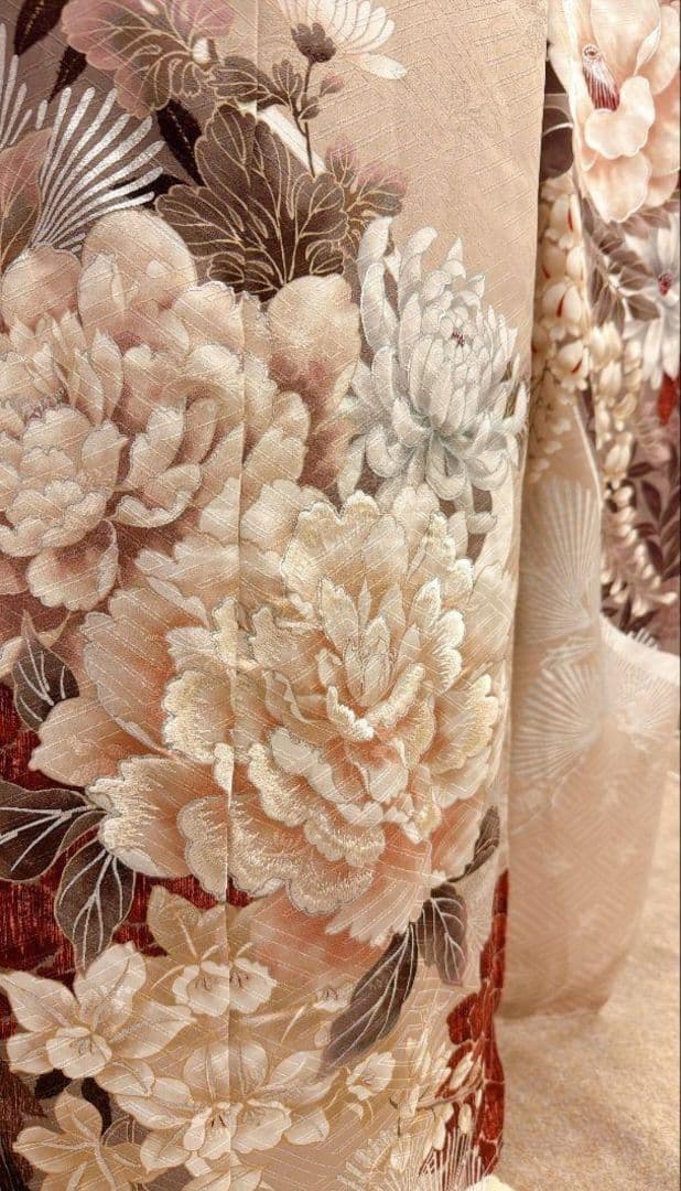 くすみ系　振袖振袖フルセット　牡丹