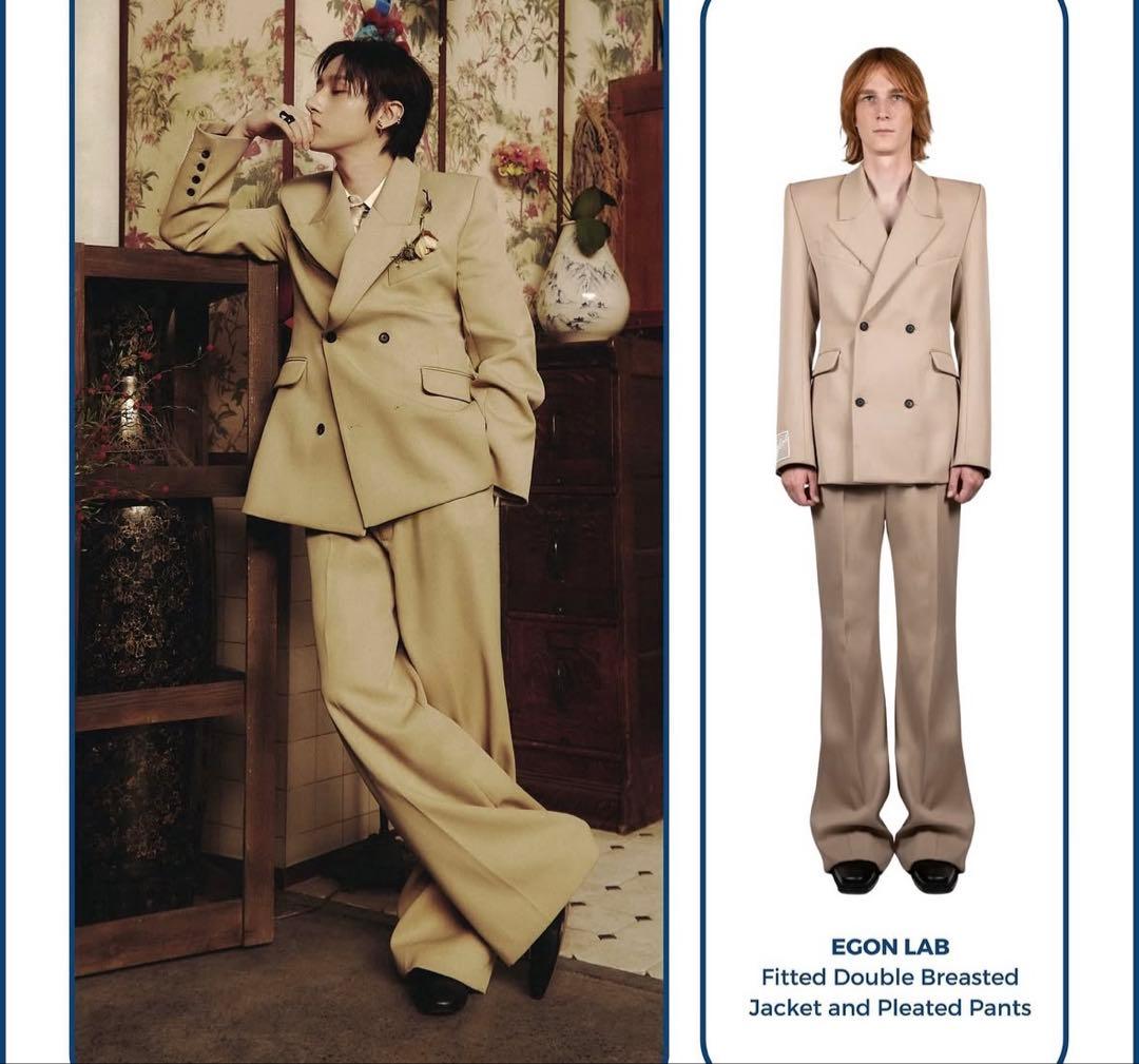 EGONLAB 25SS ベージュフィットダブルジャケット