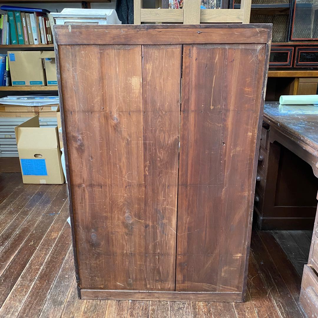 【引取で8600円引き】昭和レトロ 木製キャビネット ガラス扉付き 引き出し付き