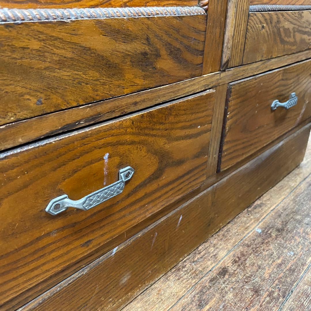 【引取で8600円引き】昭和レトロ 木製キャビネット ガラス扉付き 引き出し付き