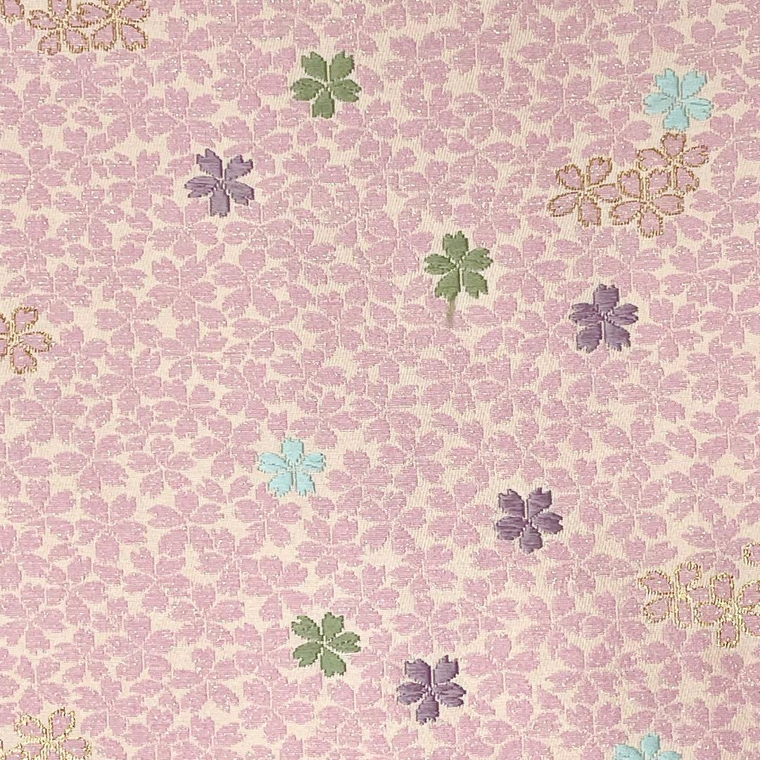 空色様　［ 袋帯/振袖 ］正絹　ピンク　桜　花びら　梅　刺繍　成人式　振り袖