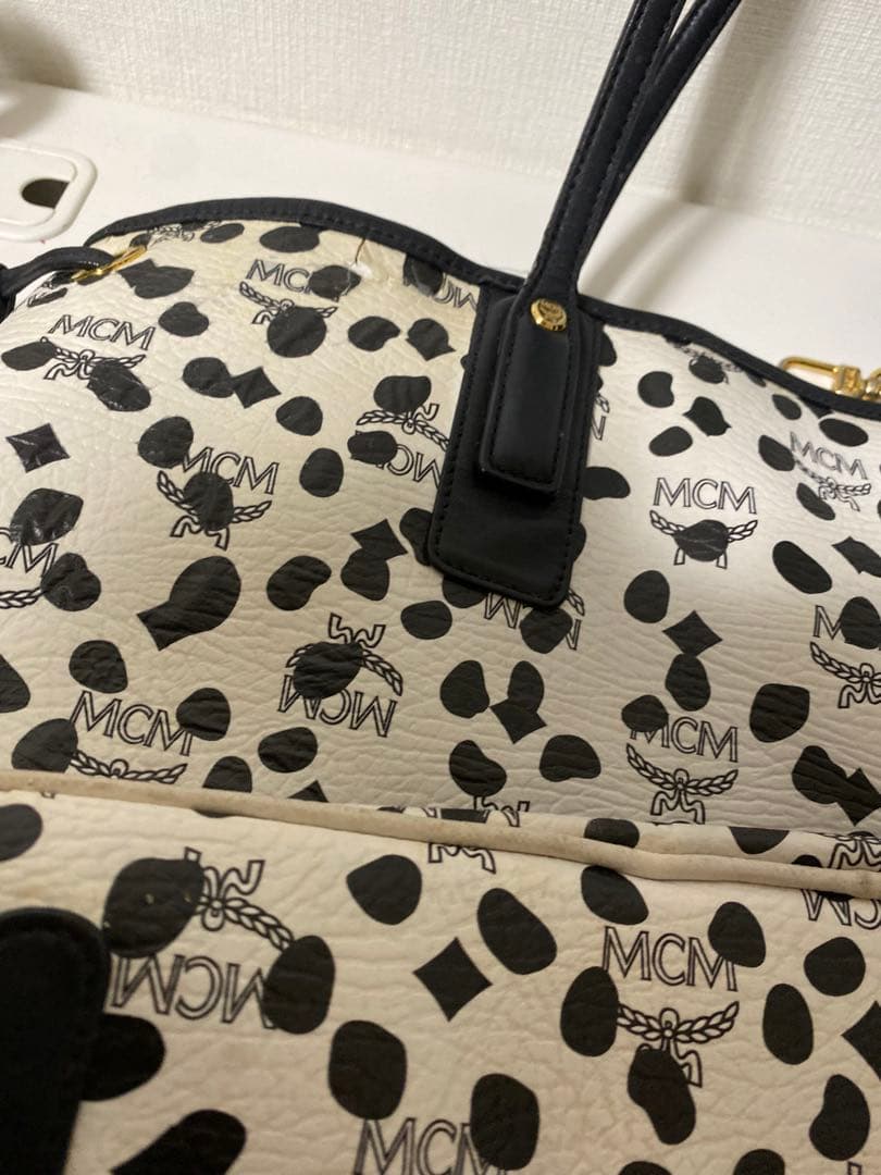 MCM ダルメシアン ポーチ付 A4収納可能トートバッグ