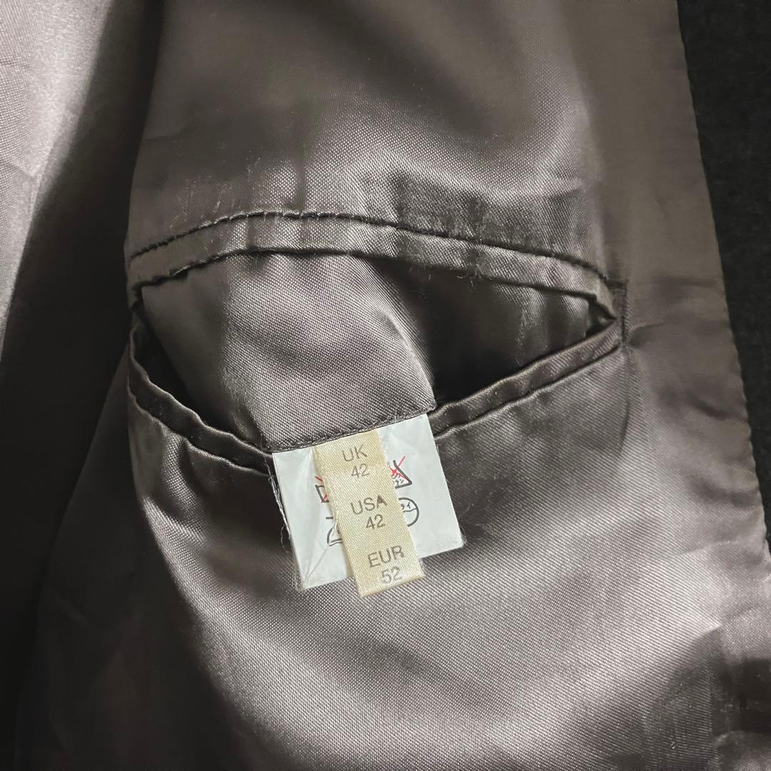 水*り様 BROOKS BROTHERS／グレー／ウールコート／英国製／US42