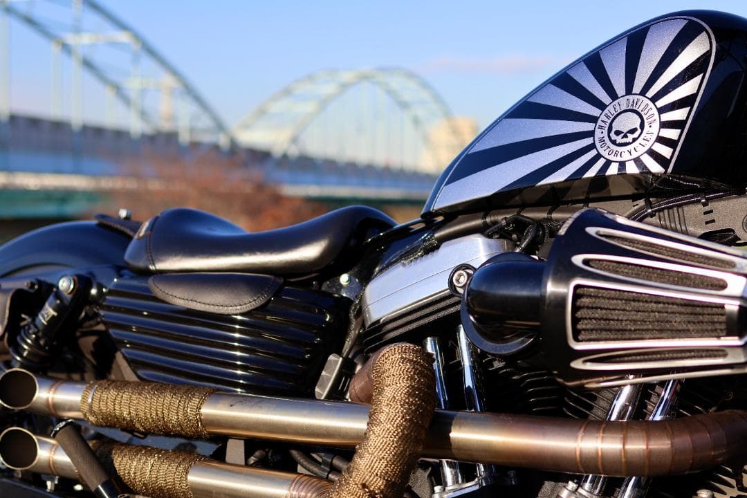 スポーツスター純正ベース2.1ガロン　カスタムペイントタンク　旭日旗仕様ハーレー