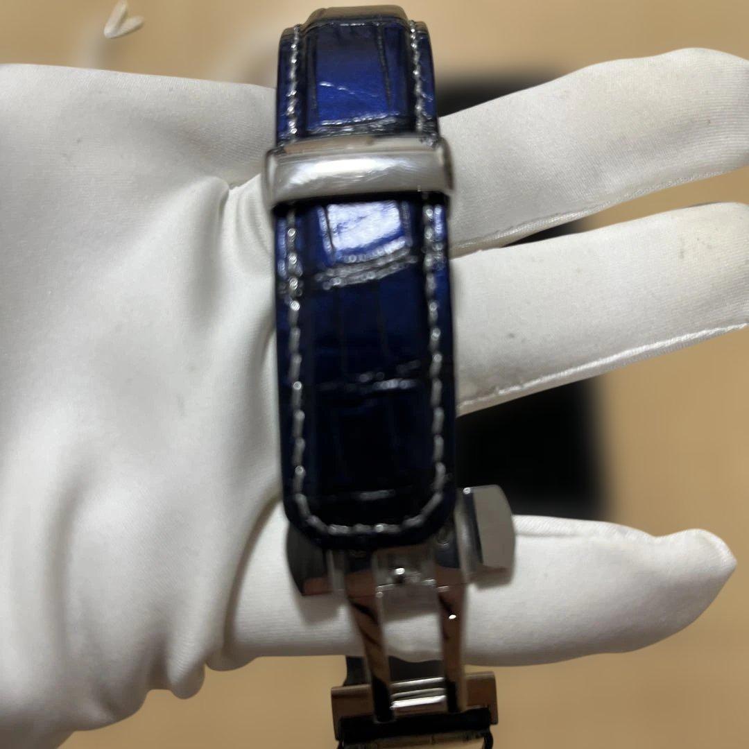 ジャンルソー アリゲーター 竹斑 裏材ラバー 時計ベルト オーダーメイド【白樺】