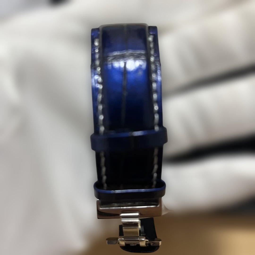 ジャンルソー アリゲーター 竹斑 裏材ラバー 時計ベルト オーダーメイド【白樺】