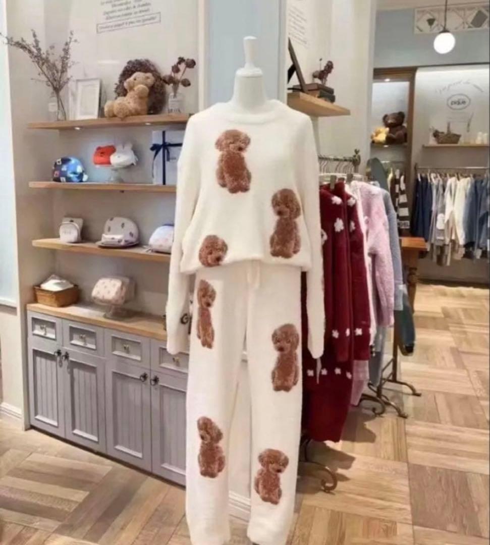 トイプードル　ルームウェアセット　ジェラピケ好きな方など！