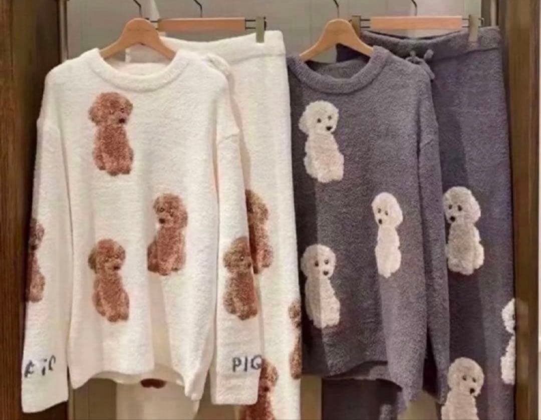 トイプードル　ルームウェアセット　ジェラピケ好きな方など！