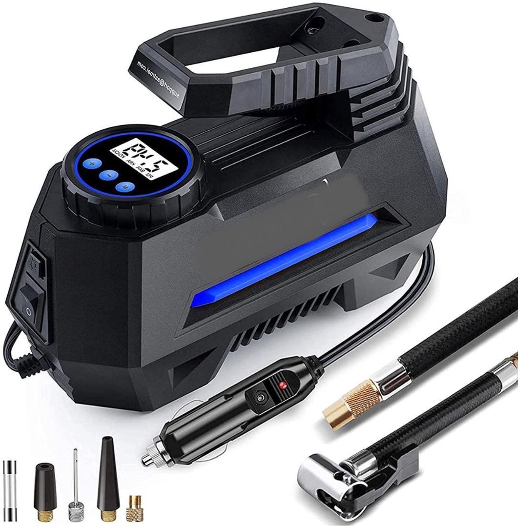 軽量コンパクトながら頼れるハイパワーさ❣使い方簡単楽々♪❤車用☆電動空気入れ