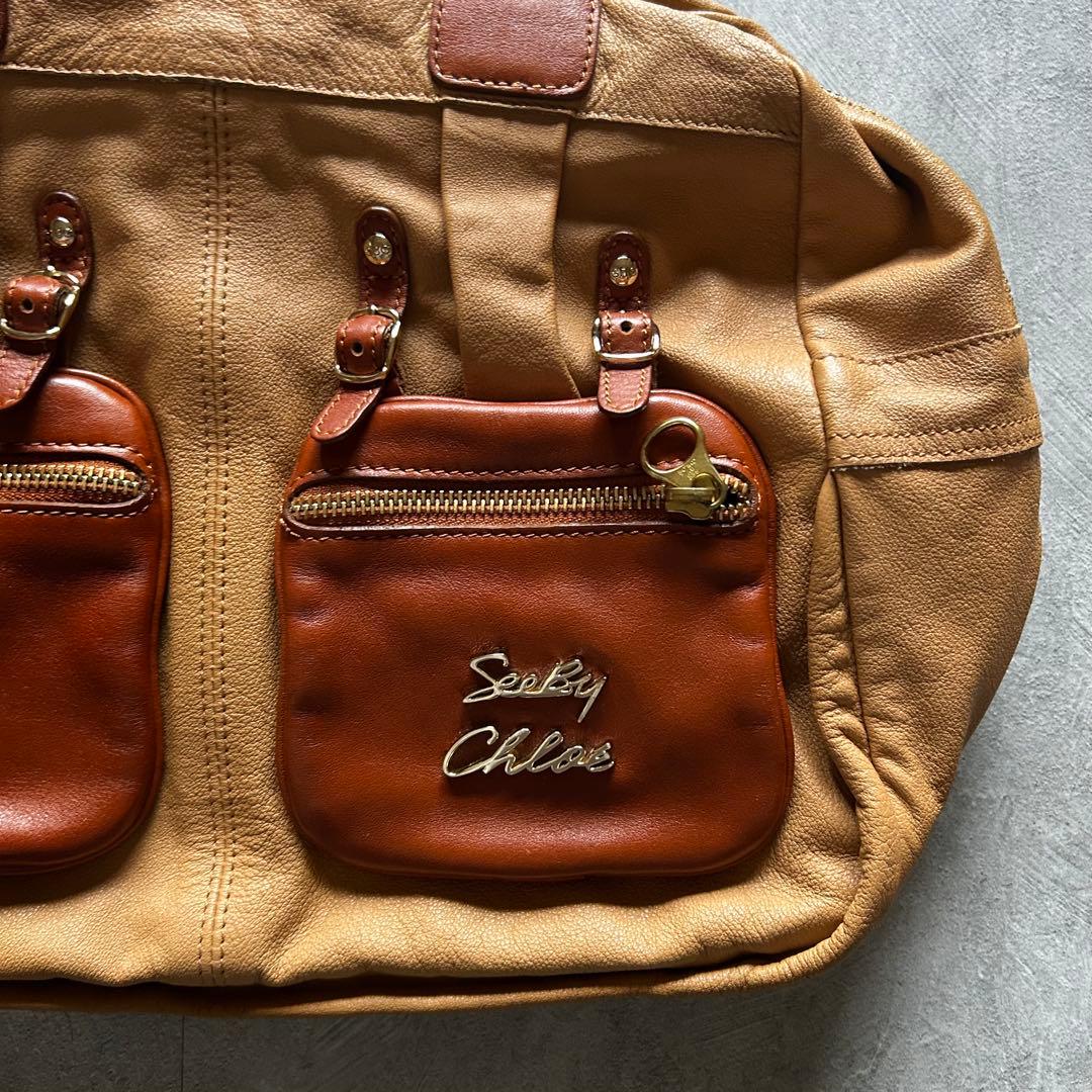 バッグ see by chloe grunge shoulder bag brown