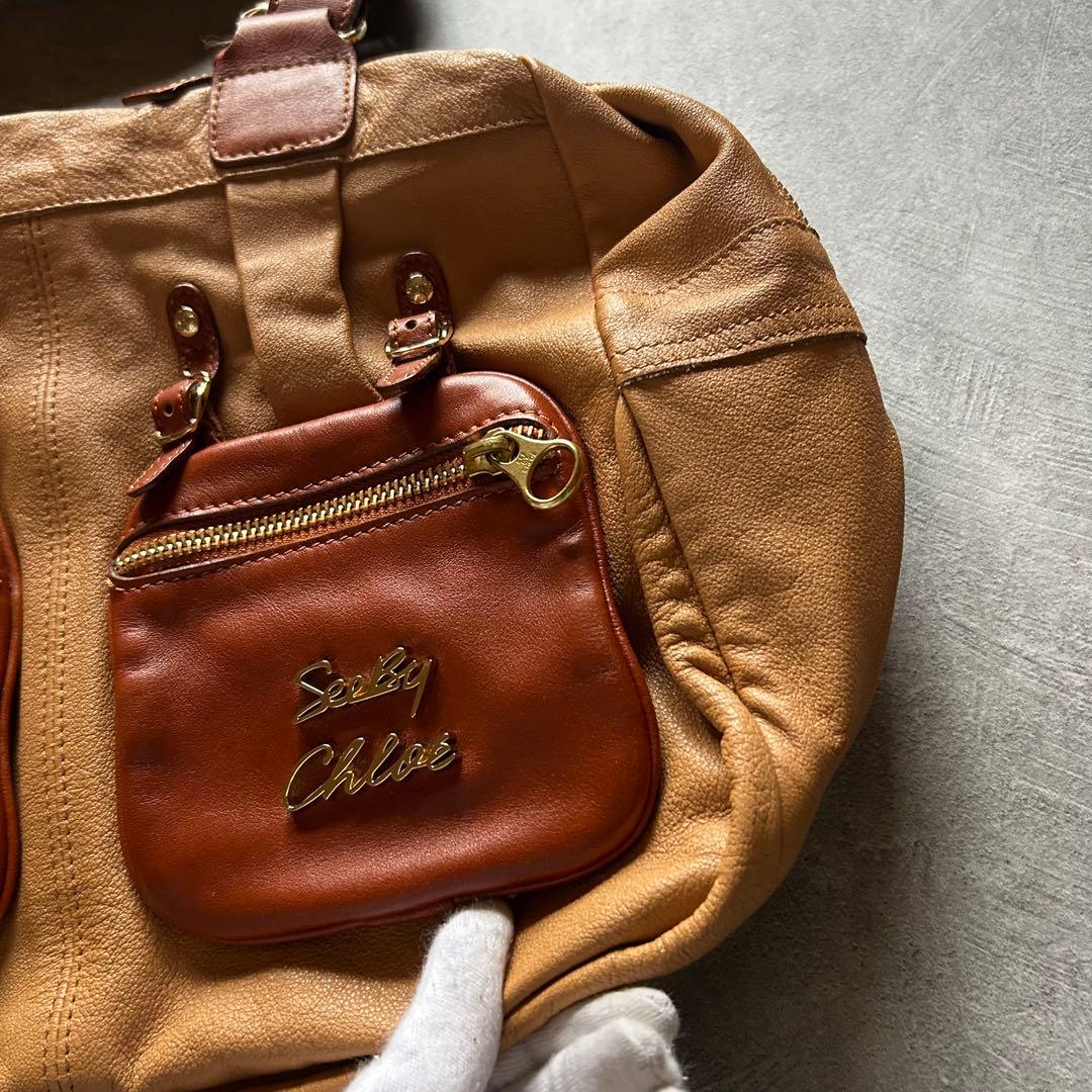 バッグ see by chloe grunge shoulder bag brown