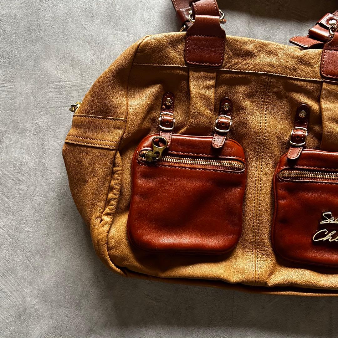 バッグ see by chloe grunge shoulder bag brown