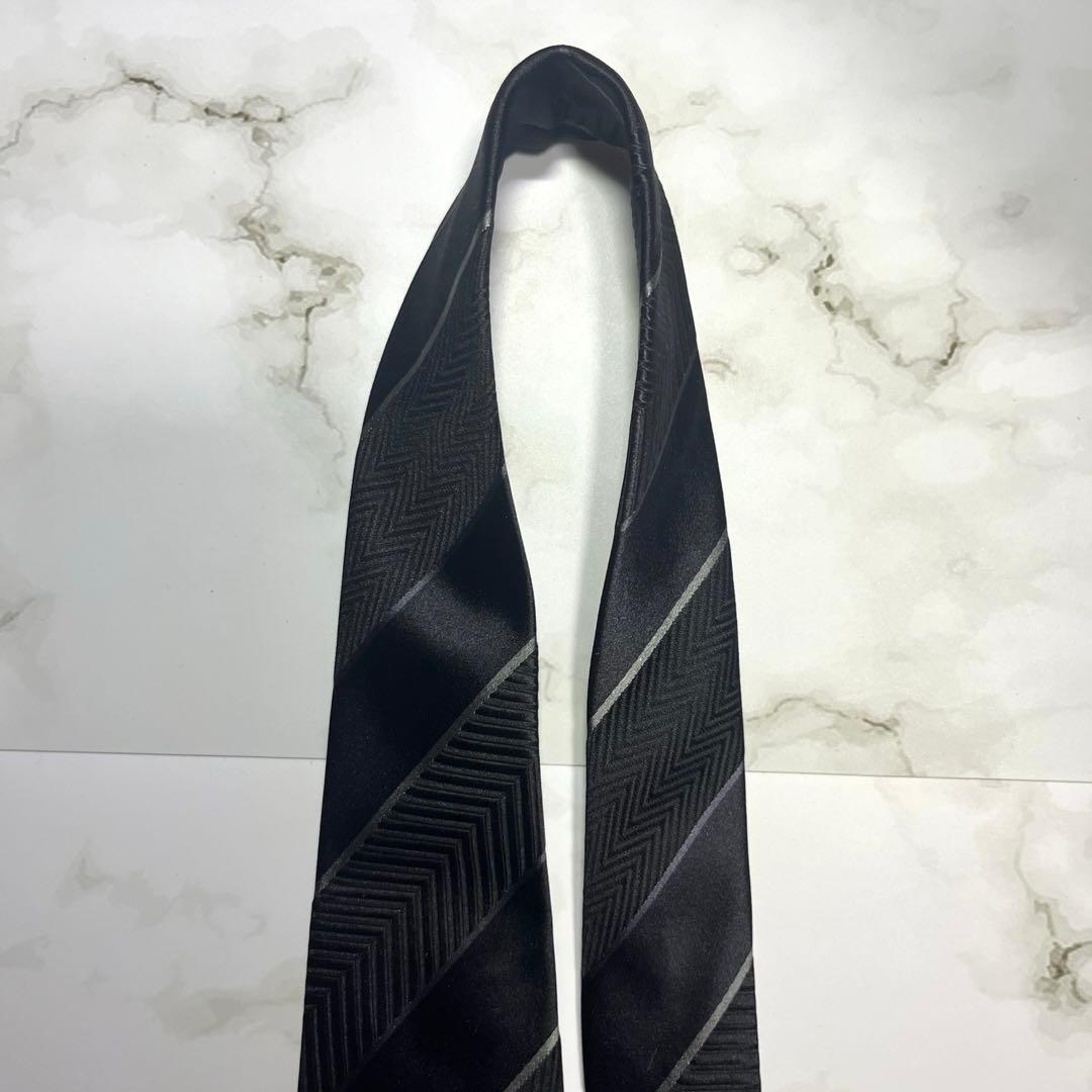 美品✨　激シブ　ブラック　GUCCI グッチ　ジャガード　ネクタイ