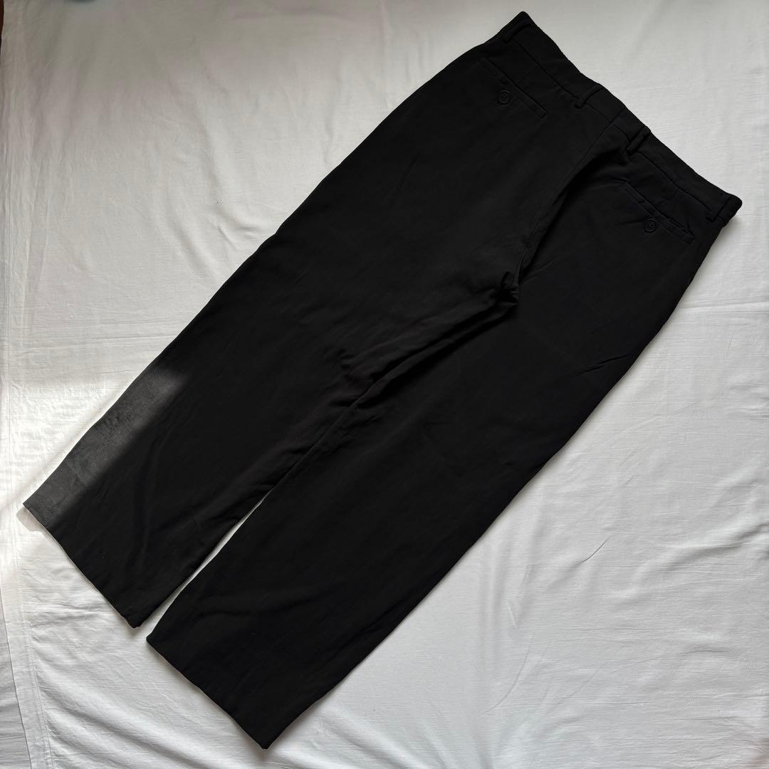 GIORGIO ARMANI グレー ワイド スラックス wool 100%