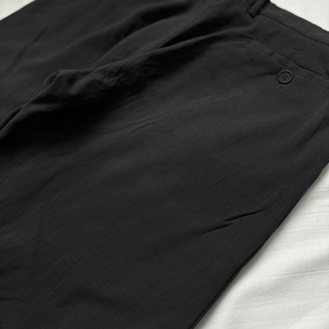 GIORGIO ARMANI グレー ワイド スラックス wool 100%