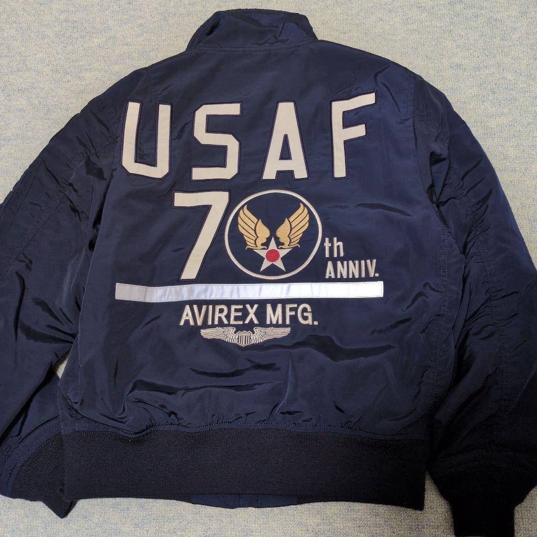 ✨希少モデル✨ アヴィレックス USAF 70周年記念 MA-1 ネイビー М
