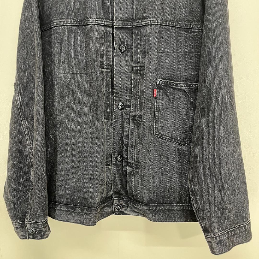 リーバイス✕エディフィス 別注タイプ１トラッカージャケット(ブラック/ＸＸＬ)