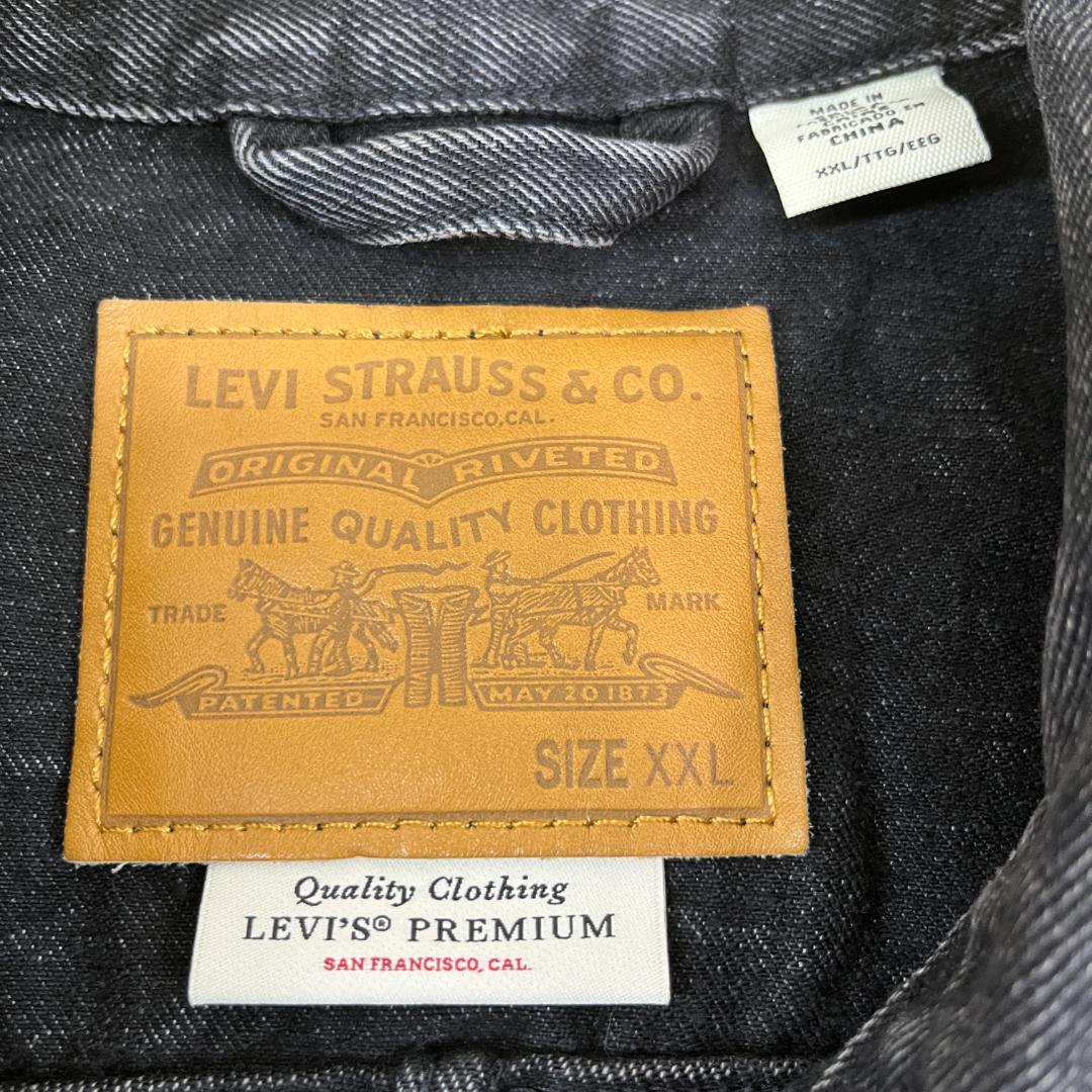 リーバイス✕エディフィス 別注タイプ１トラッカージャケット(ブラック/ＸＸＬ)