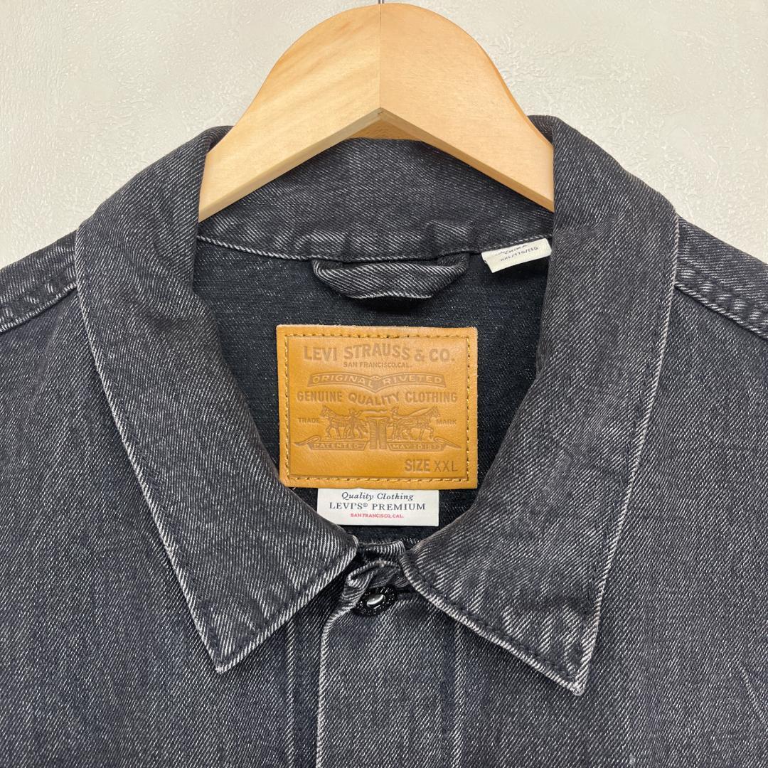 リーバイス✕エディフィス 別注タイプ１トラッカージャケット(ブラック/ＸＸＬ)