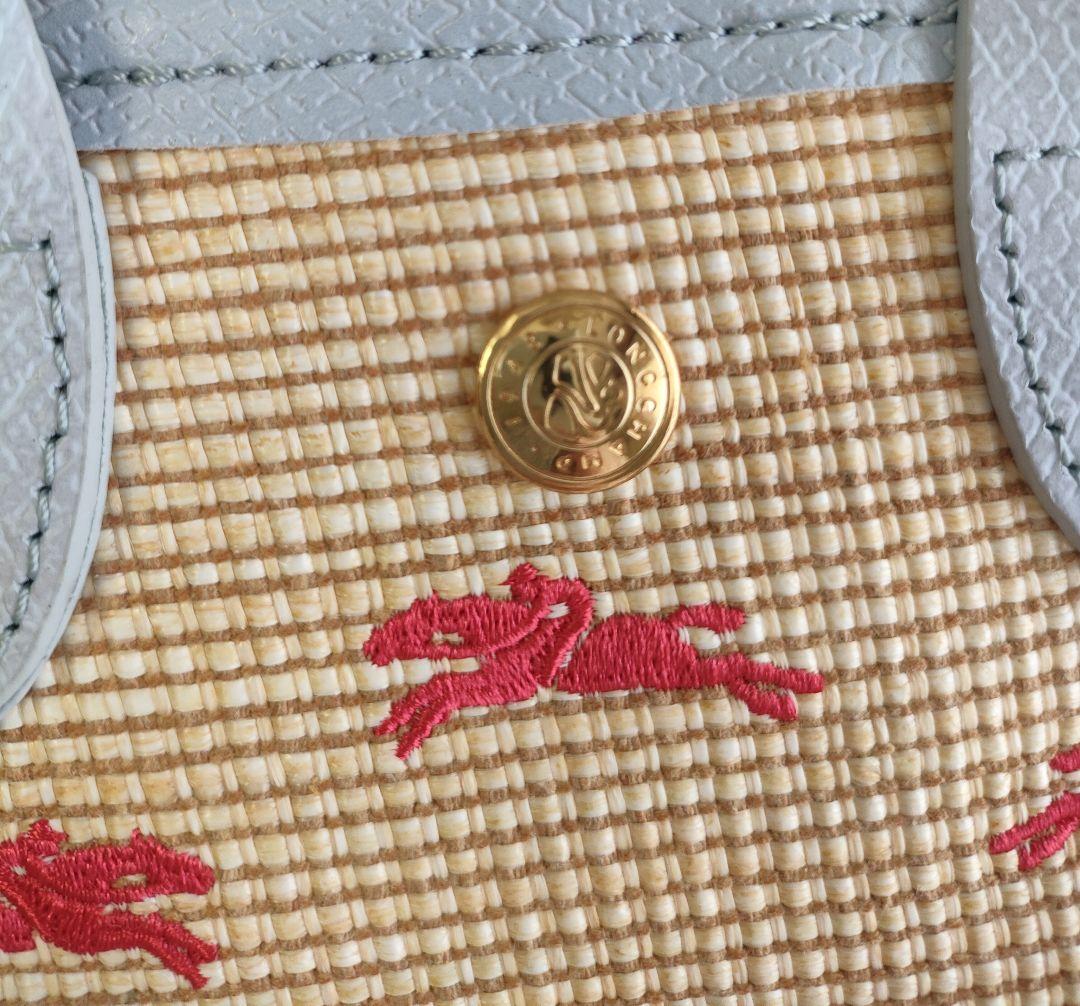 【極美品】Longchamp ル パニエ カゴバッグ XS スカイブルー