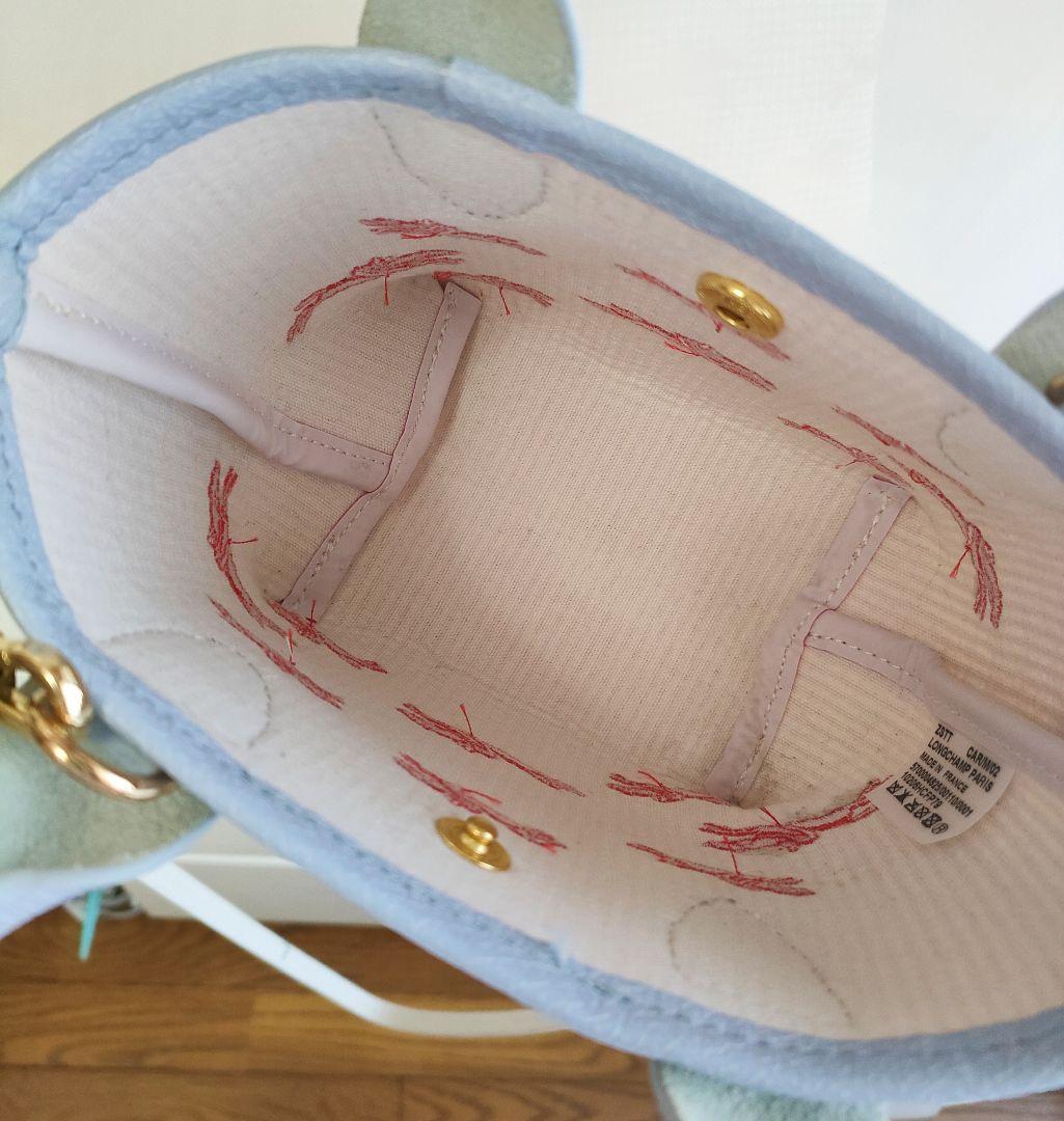 【極美品】Longchamp ル パニエ カゴバッグ XS スカイブルー