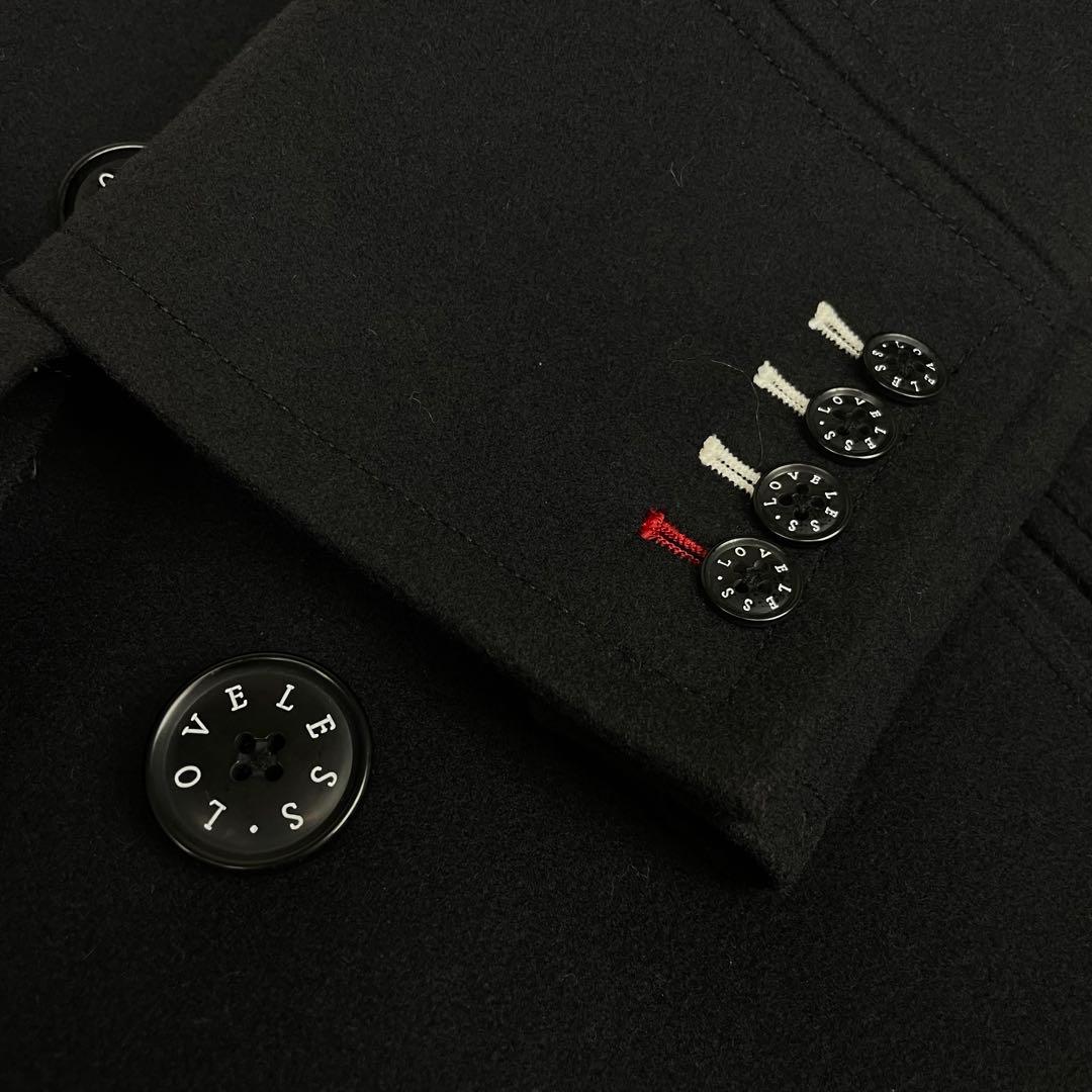 超極美品✨ラブレス✨ダブルチェスターコートロング丈✨L✨ナポレオン✨ロゴ柄✨総柄