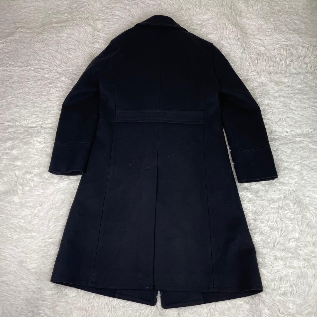 超極美品✨ラブレス✨ダブルチェスターコートロング丈✨L✨ナポレオン✨ロゴ柄✨総柄