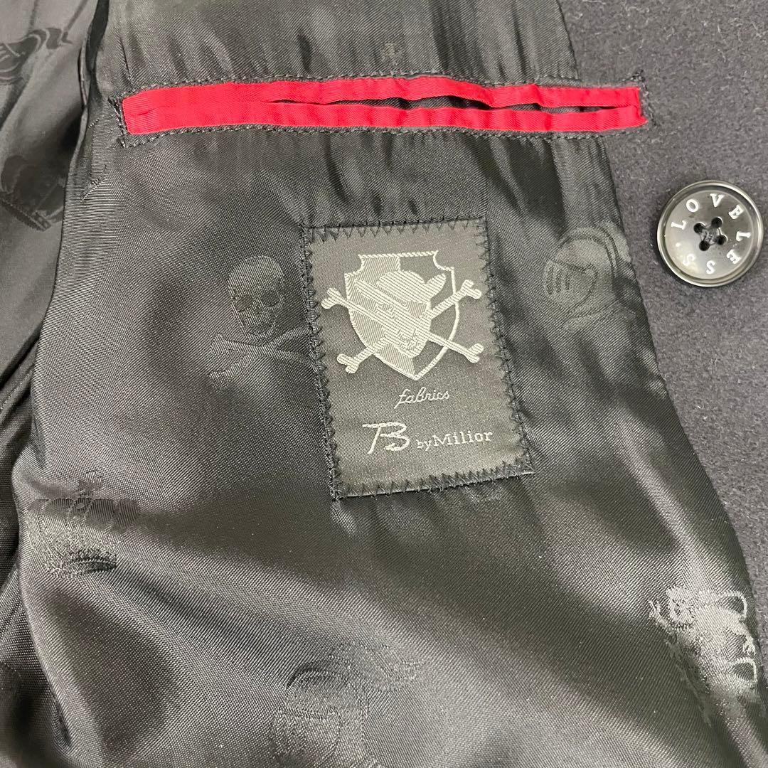 超極美品✨ラブレス✨ダブルチェスターコートロング丈✨L✨ナポレオン✨ロゴ柄✨総柄