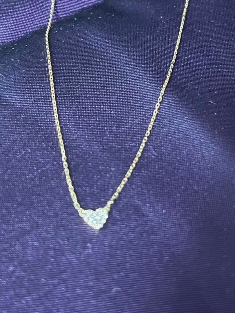 AHKAH ハート型ペンダント ゴールドネックレス