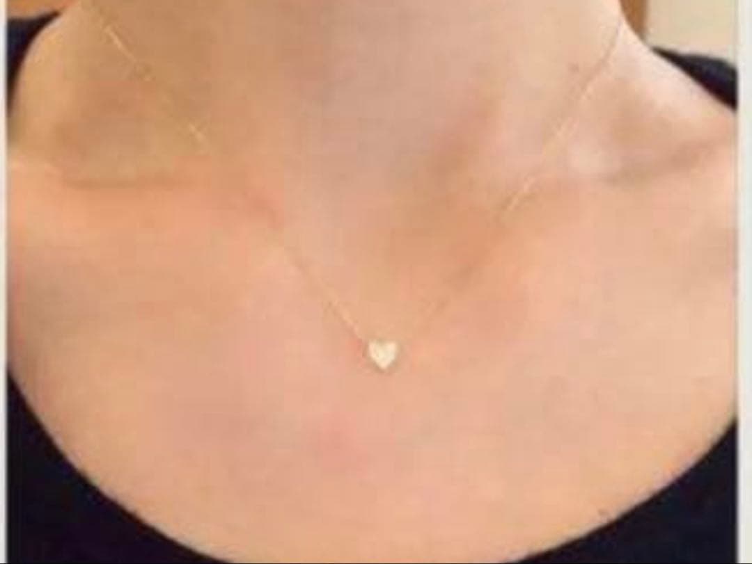 AHKAH ハート型ペンダント ゴールドネックレス