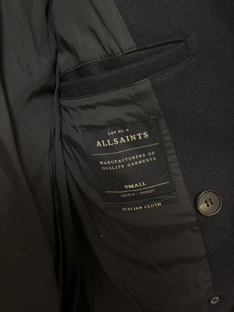 オールセインツ レザー イタリアンピーコート