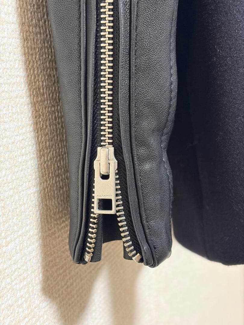 オールセインツ レザー イタリアンピーコート