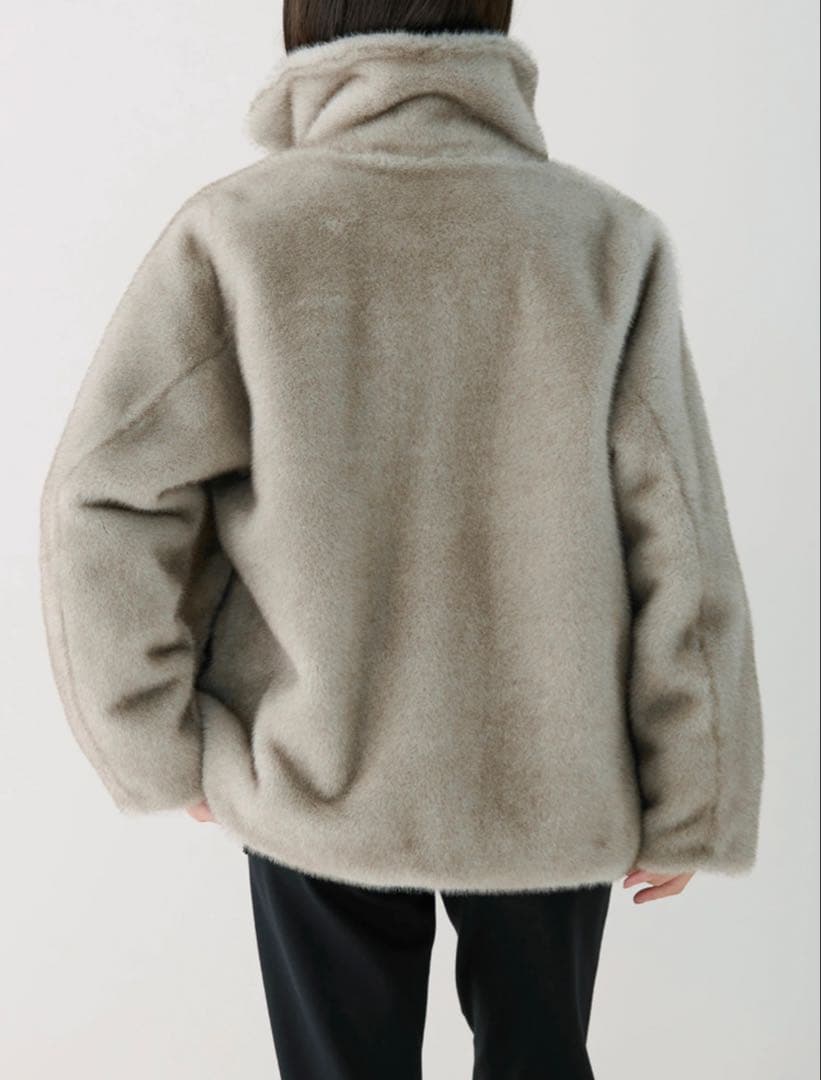 STATE OF MIND fur blouson ライトグレー