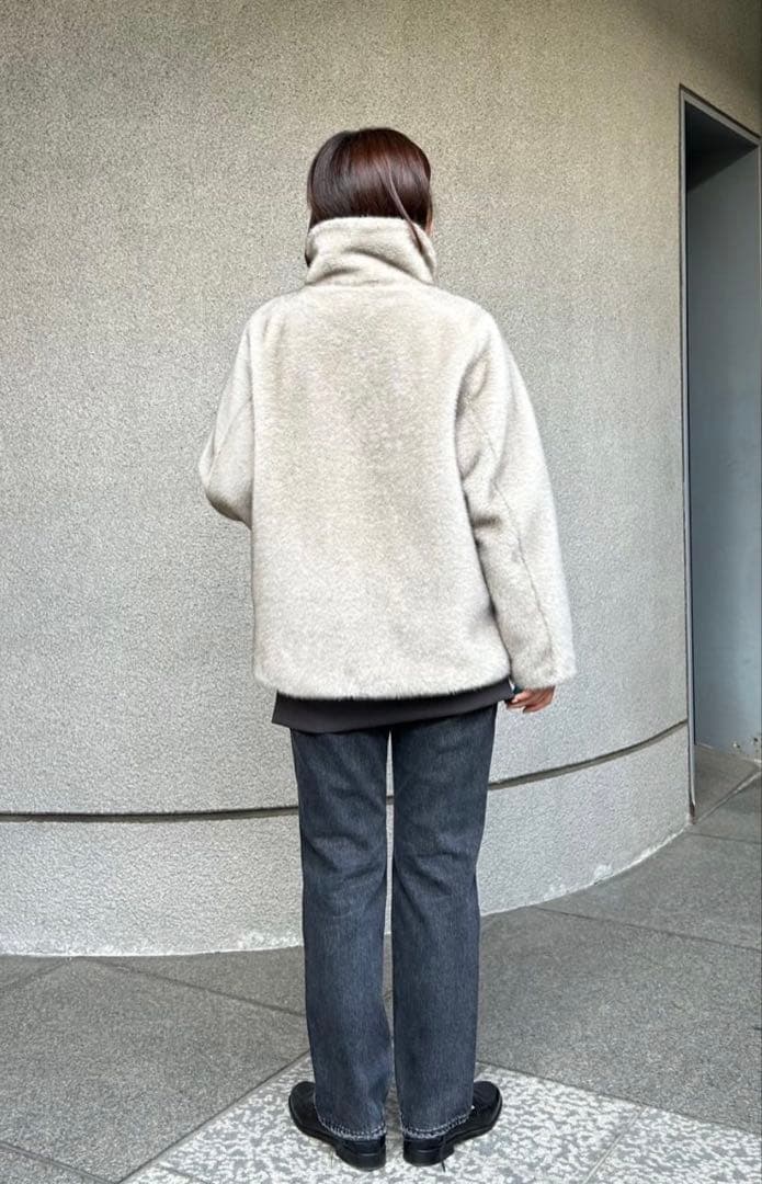 STATE OF MIND fur blouson ライトグレー